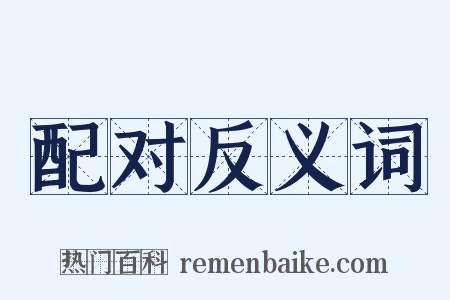 配对反义词是什么意思的图片